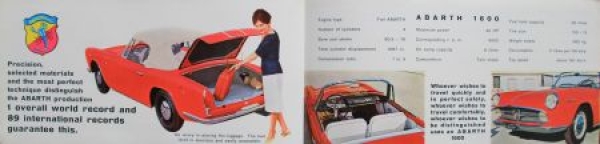 Abarth 1600 Convertible Modelprogram 1963 Carbrochure (8298)